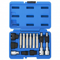 Набор специальных головок и насадок для шкива генератора, кейс, 13 предметов 