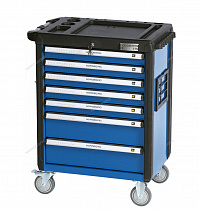 Тележка инструментальная, 7 выдвижных ящиков, синяя