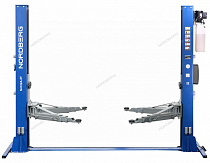 Подъемник двухстоечный 5 т, нижняя синхронизация, с электростопорами, 380 В, синий