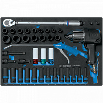 Набор пневмоинструмента 1/2"" с принадлежностями, ложемент, 41 предмет
