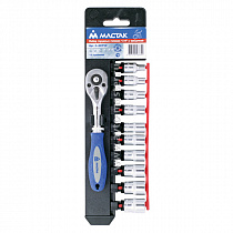 Набор торцевых головок с трещоткой 3/8" 6-19 мм, 11 предметов 