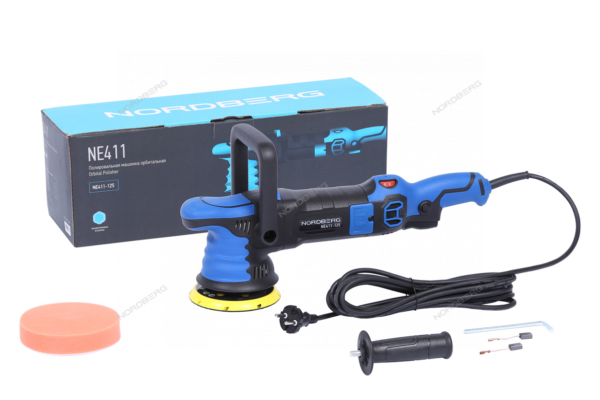 Полировальная машинка орбитальная, диск 125 мм, 2000-4800 об/мин