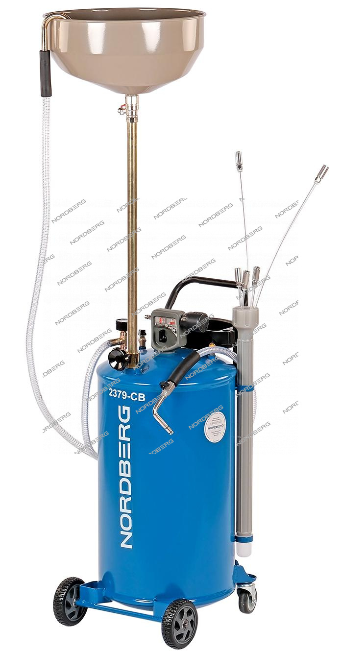Установка для сбора масла пневматическая, 65 л (синяя) NORDBERG 2379-CB