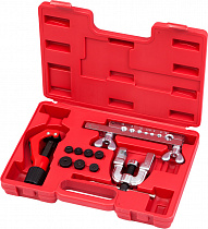 Приспособление для развальцовки и резки тормозных трубок, 4-16 мм, кейс, 10 предметов 
