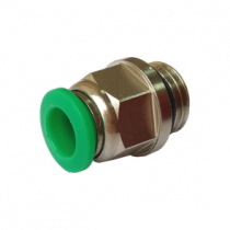 ПЕРЕХОДНИК цанговый M1/4" 8мм с уплотнением, пластм. корпус