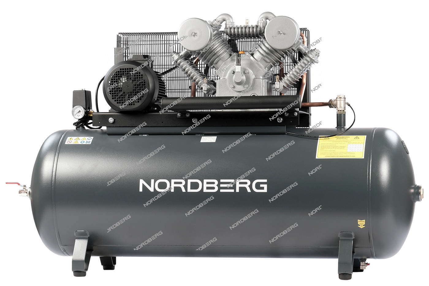 Компрессор поршневой с ременной передачей 380В, ресив. 500л, 1400л/мин NORDBERG NCP500/1400