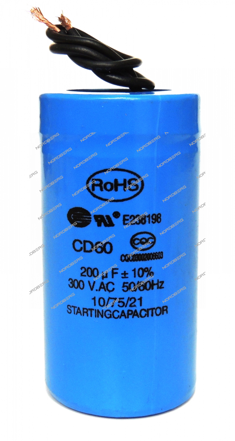 Конденсатор 200mF (пусковой) NORDBERG PJ-HSDR-0100001