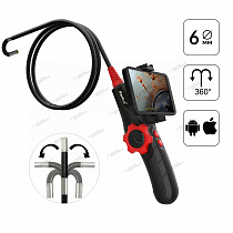 Видеоэндоскоп управляемый USB, 2Мп, 1920x1080, 1м, 6мм, 360°