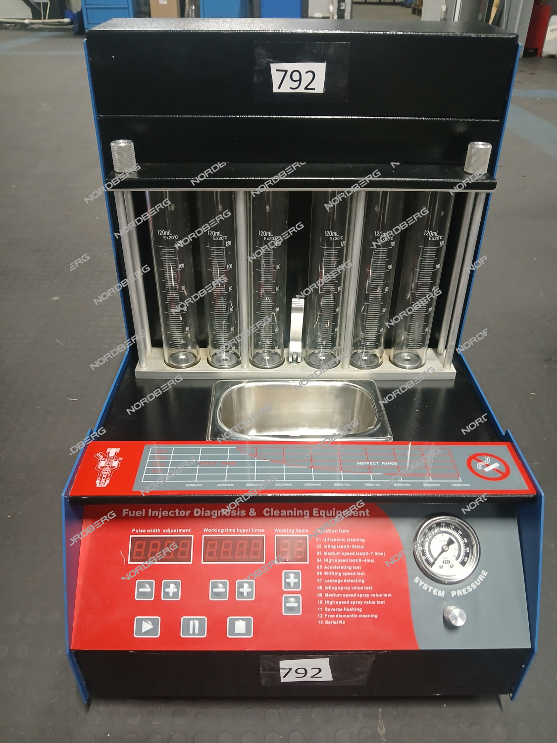 Установка для промывки инжекторов на тумбе NORDBERG CMT6_T RM 792 S/N 220712161008