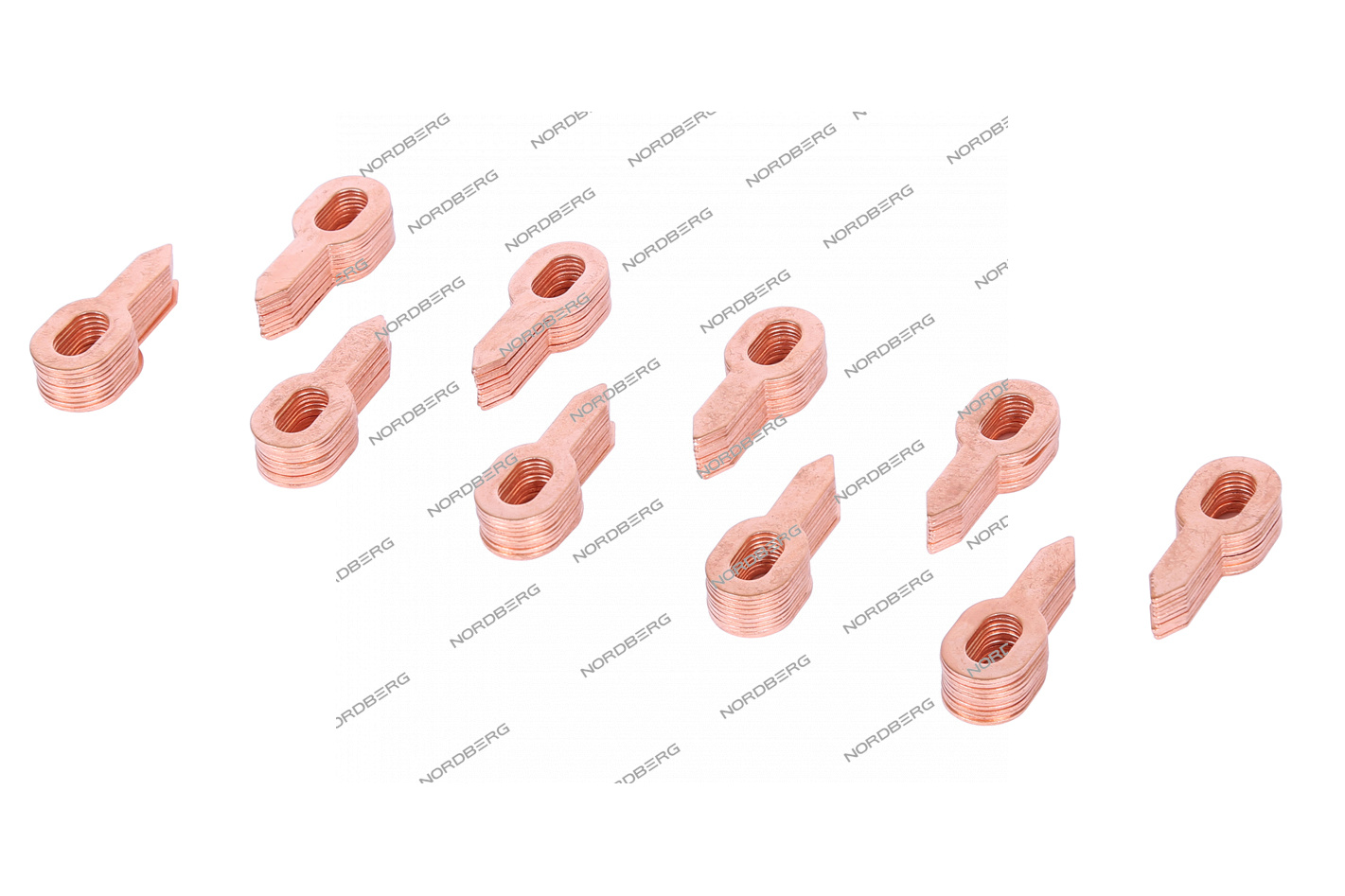 Шайбы овальные, омедненные, 100 шт. NORDBERG F030(100)