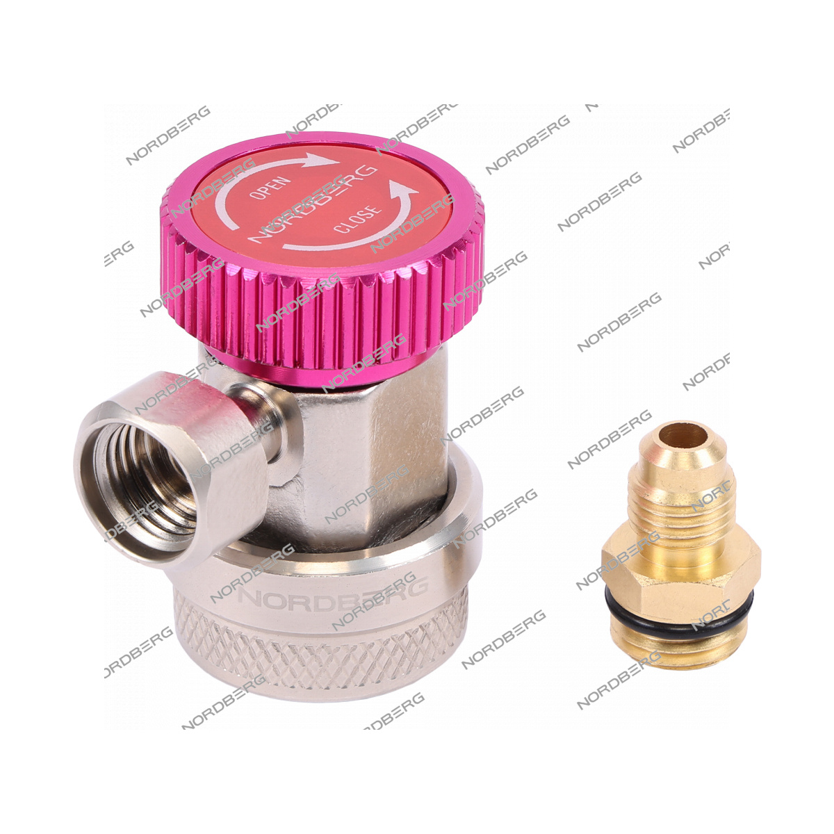Муфта быстросъемная R134a высокое давление, красная NORDBERG NFA1H
