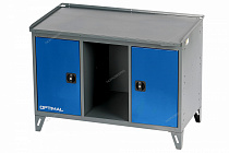 Верстак слесарный трехтумбовый, 2 синие створки
